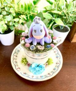 Alternative view of Eeyore from Winnie the Pooh Tea Cup Terrarium