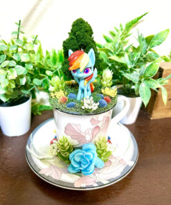 Rainbow Dash from My Little Pony Tea Cup Terrarium
