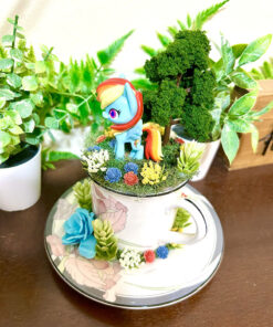 Alternative view of Rainbow Dash from My Little Pony Tea Cup Terrarium