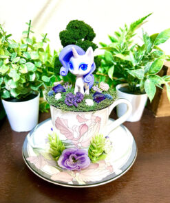 Rarity from My Little Pony Tea Cup Terrarium