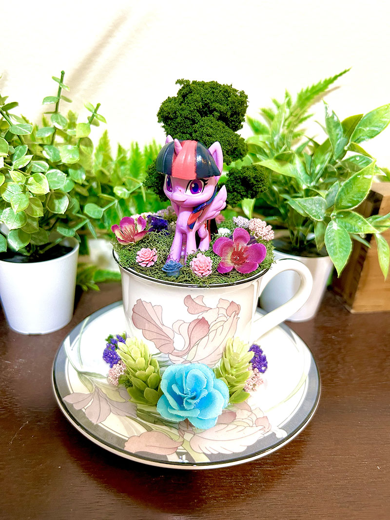 Twilight Sparkle from My Little Pony Tea Cup Terrarium