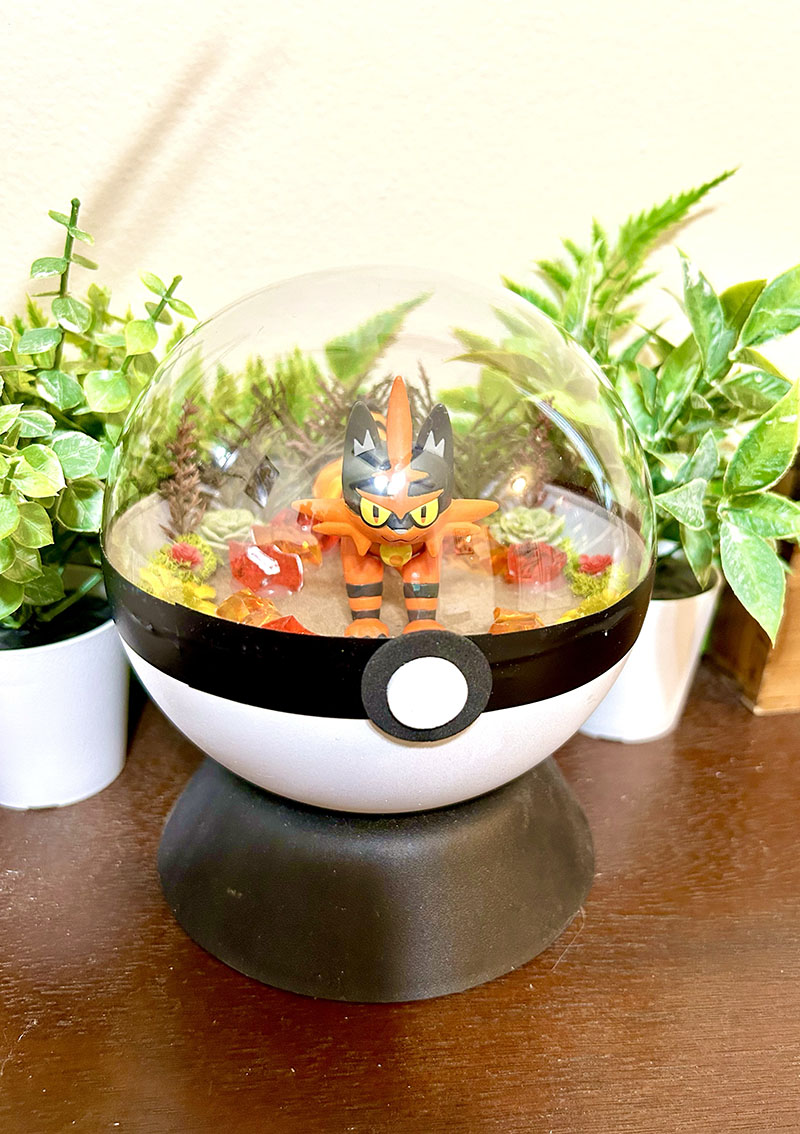 Huge Torracat Pokeball Terrarium