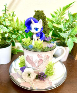 Rarity from My Little Pony Tea Cup Terrarium