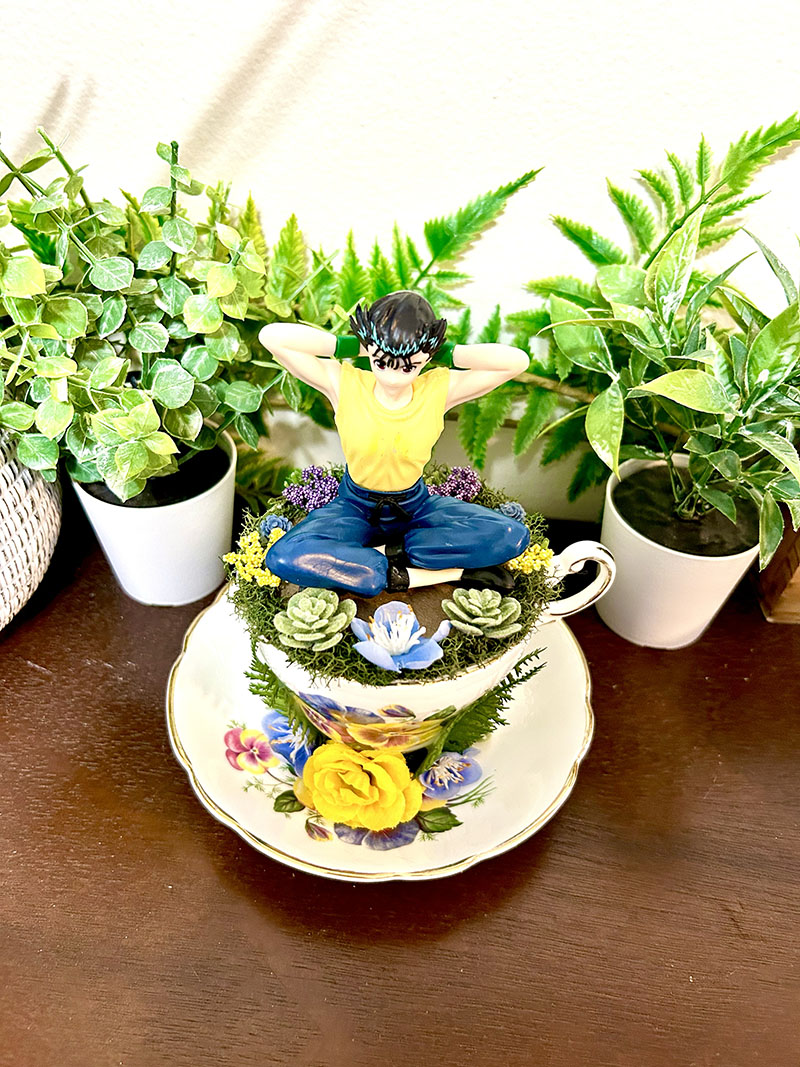 Yusuke From Yu Yu Hakusho Tea Cup Terrarium - Image 2