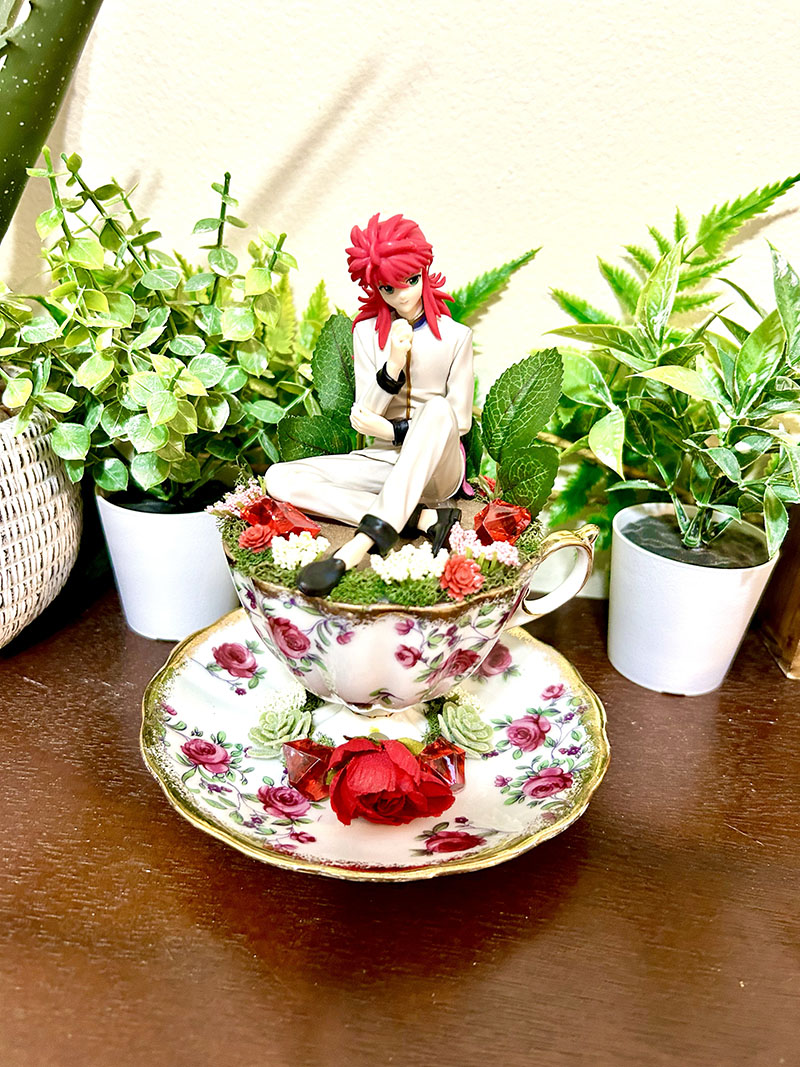 Kurama From Yu Yu Hakusho Tea Cup Terrarium