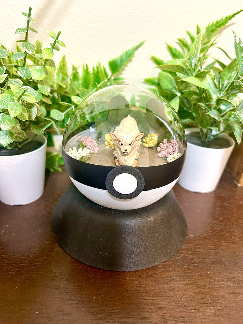 #059 Arcanine Pokeball Terrarium