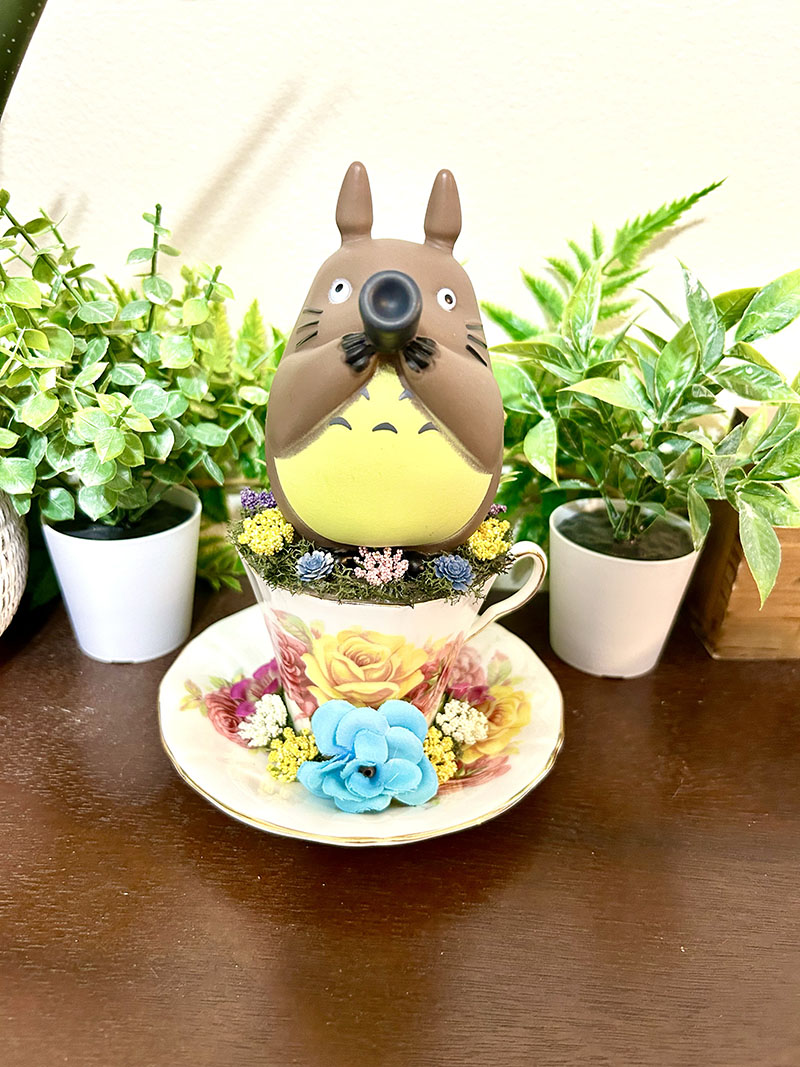 Totoro Tea Cup Terrarium